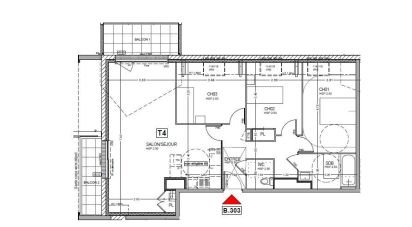 Appartement 4 pièces de 83 m² à Le Rheu (35650)