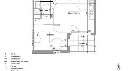 Apartment 2 rooms of 42 m² in Jassans-Riottier (01480)