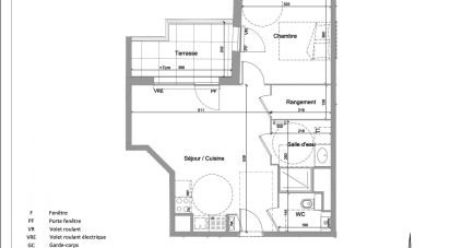Appartement 2 pièces de 45 m² à Jassans-Riottier (01480)