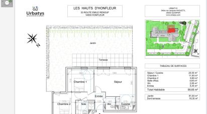 Apartment 3 rooms of 59 m² in Honfleur (14600)
