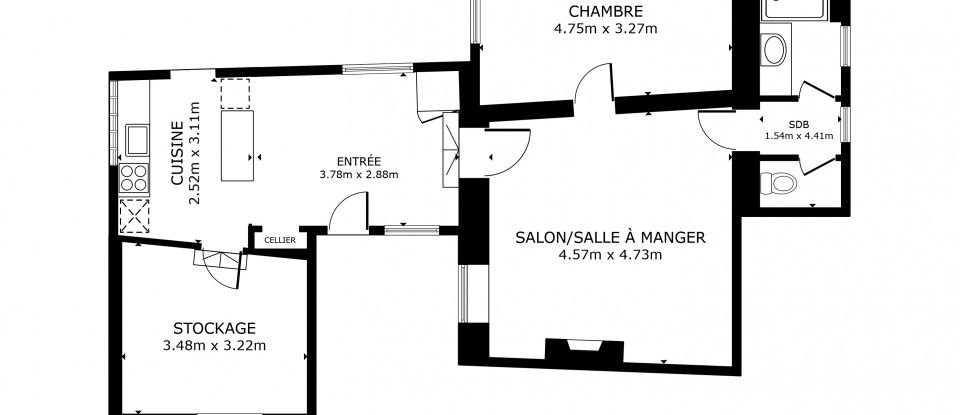 Maison de ville 4 pièces de 80 m² à Luisant (28600)