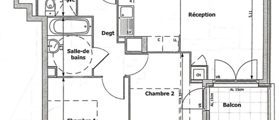 Appartement 3 pièces de 60 m² à Rosny-sous-Bois (93110)