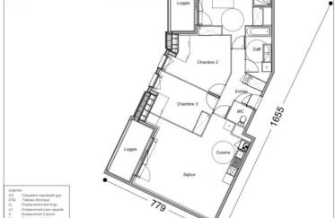 Apartment 4 rooms of 84 m² in Melun (77000)