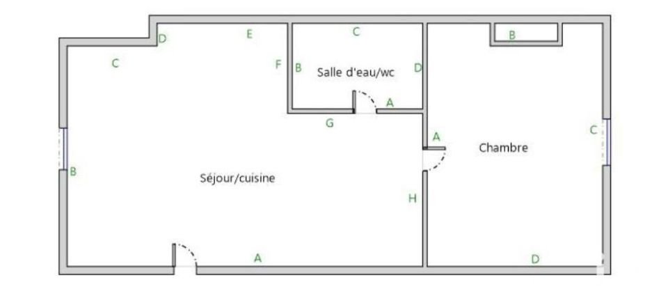 Apartment 2 rooms of 37 m² in Bordeaux (33800)
