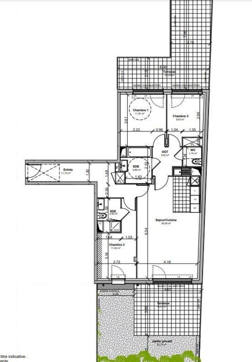Appartement 4 pièces de 87 m² à Morainvilliers (78630)