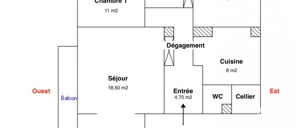 Apartment 4 rooms of 75 m² in Nantes (44300)