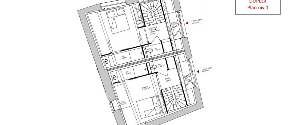 Apartment 1 room of 55 m² in Huez (38750)