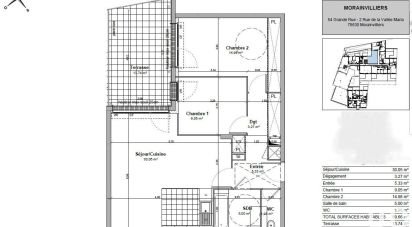 Appartement 3 pièces de 70 m² à Morainvilliers (78630)
