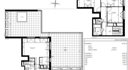 Apartment 4 rooms of 93 m² in Châtenay-Malabry (92290)