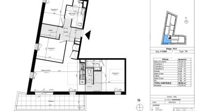Apartment 4 rooms of 82 m² in Questembert (56230)
