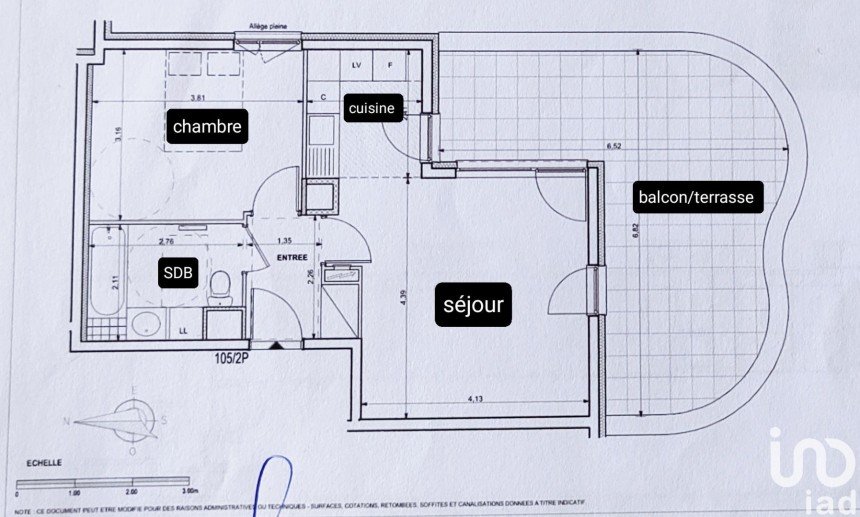 Appartement 2 pièces de 45 m² à Lingolsheim (67380)