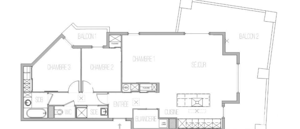Appartement 4 pièces de 85 m² à Massy (91300)