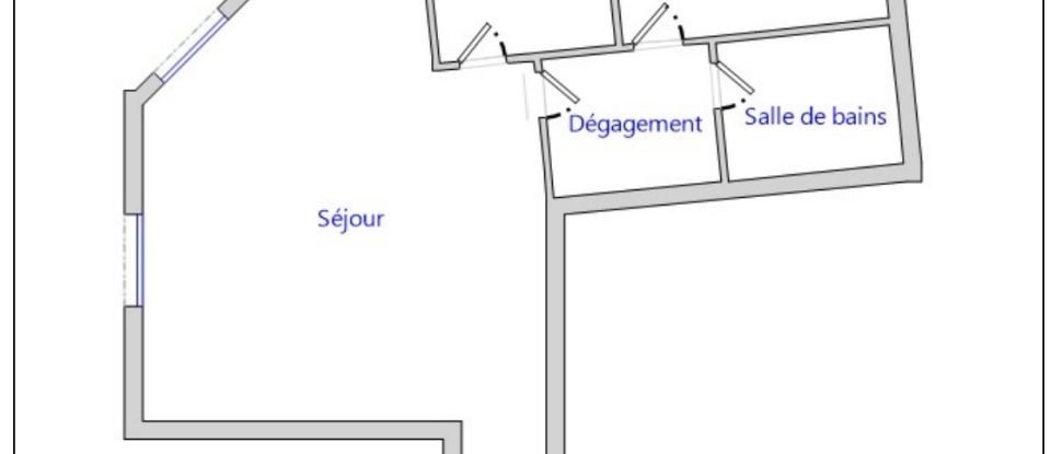 Apartment 2 rooms of 46 m² in Pontoise (95300)