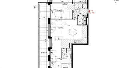 Apartment 4 rooms of 90 m² in Vernon (27200)