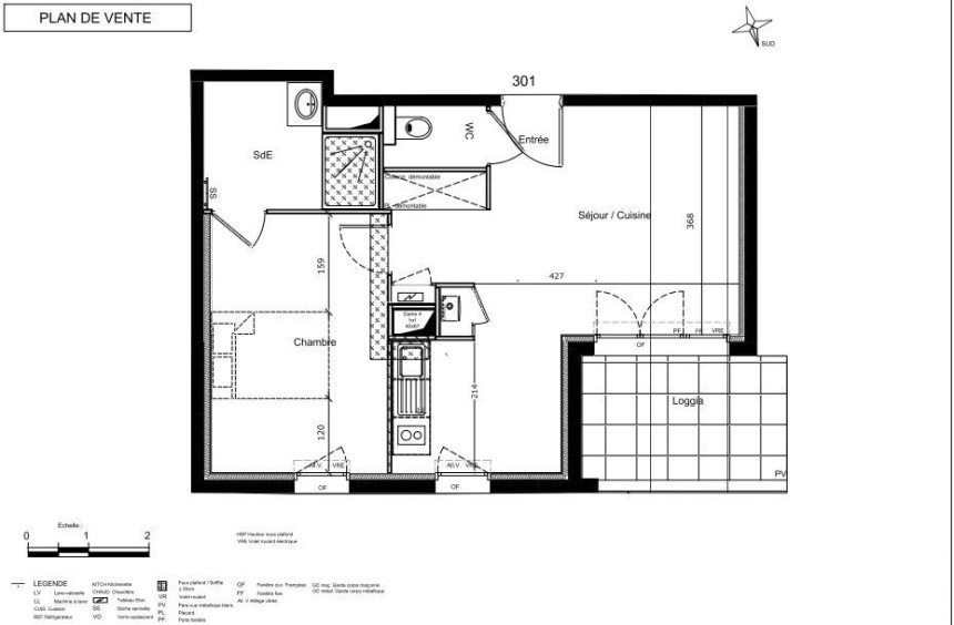 Appartement 2 pièces de 43 m² à Biscarrosse (40600)