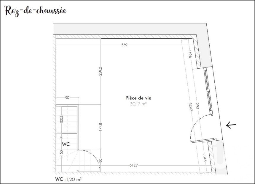 Duplex 3 rooms of 60 m² in Vallet (44330)