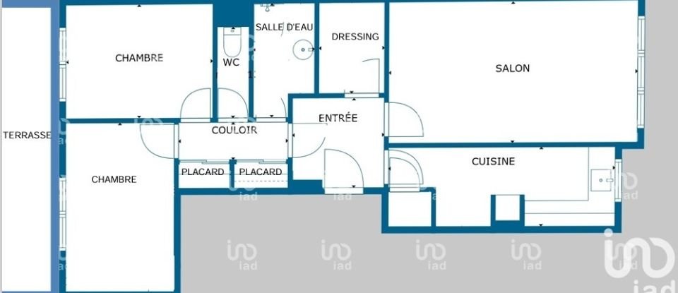 Apartment 3 rooms of 73 m² in Paris (75020)