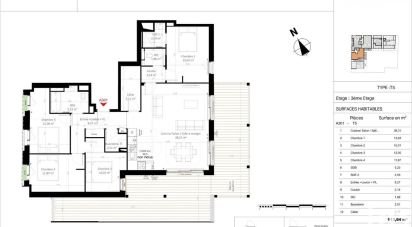 Appartement 5 pièces de 114 m² à Olivet (45160)