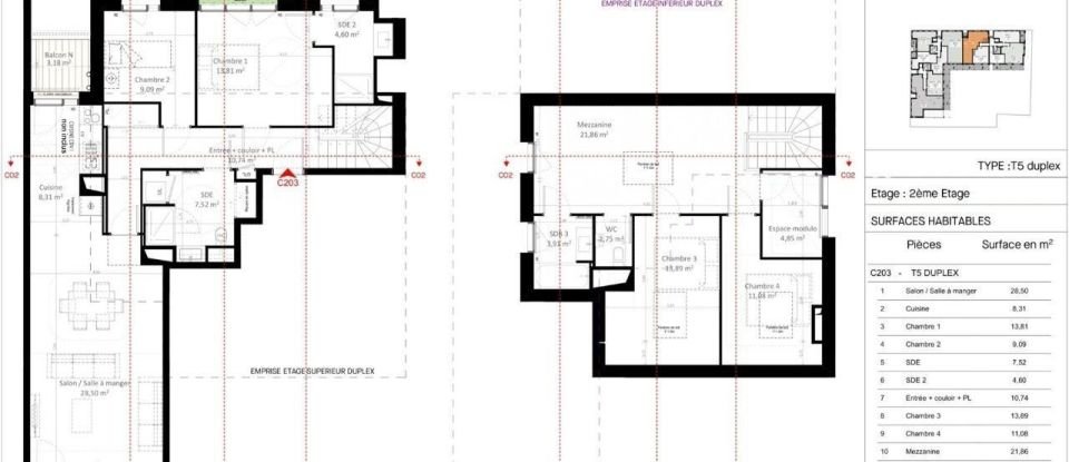 Appartement 5 pièces de 140 m² à Olivet (45160)