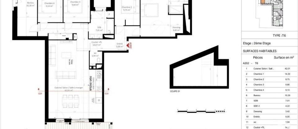 Appartement 3 pièces de 63 m² à Olivet (45160)