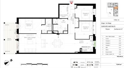 Apartment 4 rooms of 100 m² in Olivet (45160)