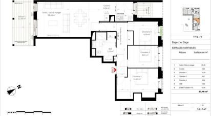 Appartement 4 pièces de 87 m² à Olivet (45160)
