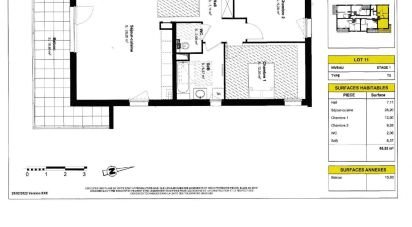 Appartement 3 pièces de 66 m² à Kembs (68680)