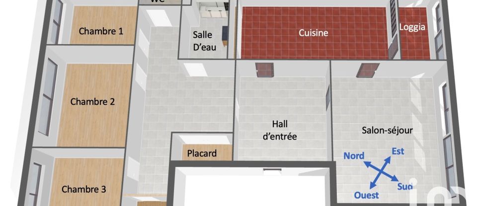 Appartement 4 pièces de 84 m² à Orvault (44700)