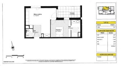 Appartement 2 pièces de 41 m² à Kembs (68680)
