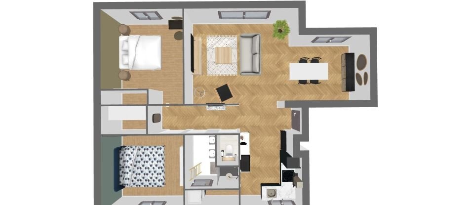 Appartement 4 pièces de 72 m² à Nantes (44300)