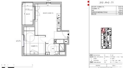Appartement 2 pièces de 44 m² à Saran (45770)