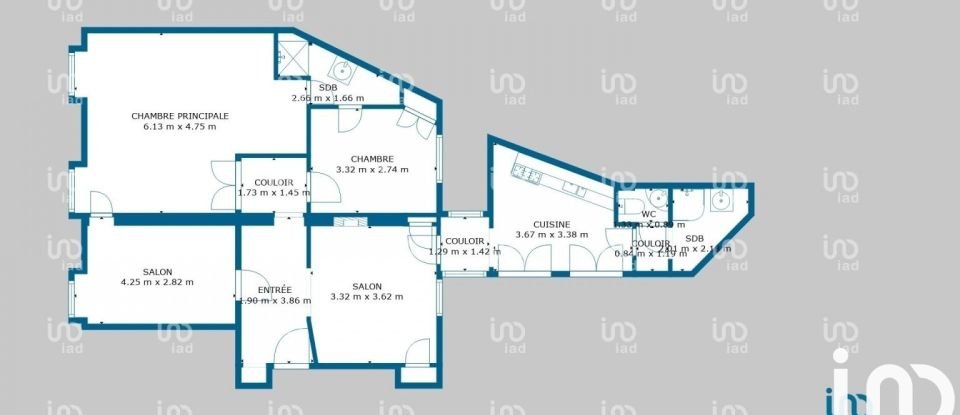 Appartement 4 pièces de 87 m² à Paris (75005)