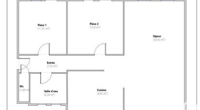 Apartment 3 rooms of 80 m² in Fellering (68470)