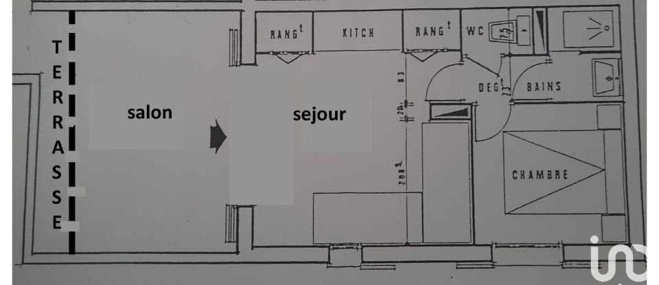 Appartement 2 pièces de 40 m² à LE CAP D'AGDE (34300)