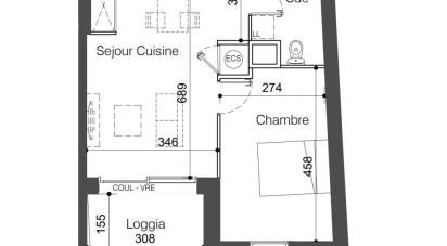 Apartment 2 rooms of 45 m² in Les Sables-d'Olonne (85100)