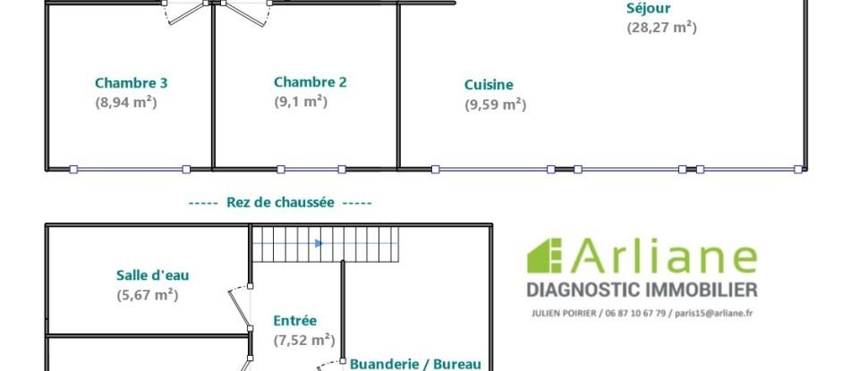 Duplex 5 pièces de 90 m² à Les Lilas (93260)