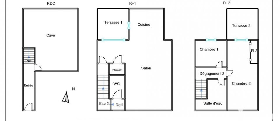 Maison de village 3 pièces de 66 m² à Aniane (34150)