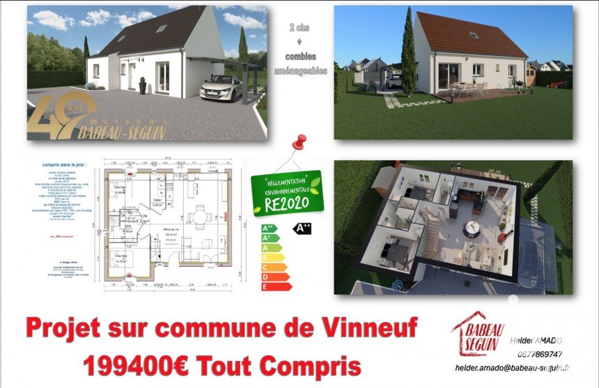 Vente Terrain 814m² à Vinneuf (89140) - Iad France