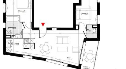 Appartement 3 pièces de 61 m² à Melun (77000)