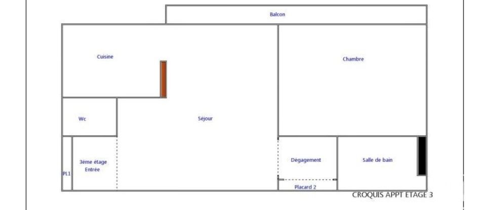 Apartment 2 rooms of 47 m² in Villepinte (93420)