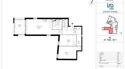 Apartment 3 rooms of 74 m² in Metz (57000)