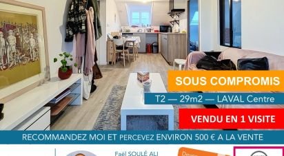 Apartment 2 rooms of 29 m² in Laval (53000)