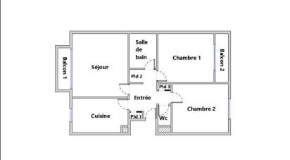 Apartment 3 rooms of 67 m² in Hagondange (57300)