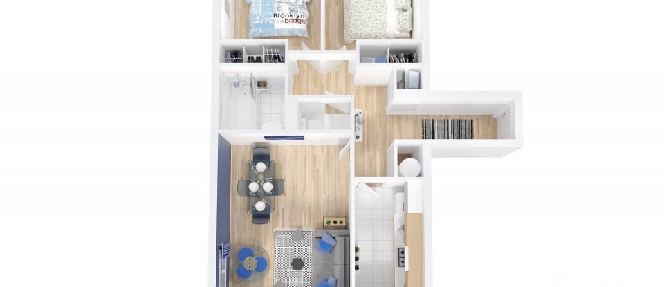 Appartement 3 pièces de 63 m² à Bussy-Saint-Georges (77600)