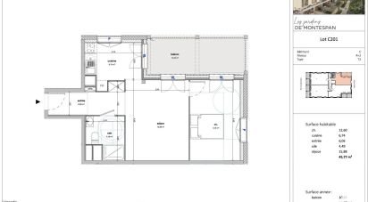 Appartement 2 pièces de 46 m² à Bussy-Saint-Georges (77600)