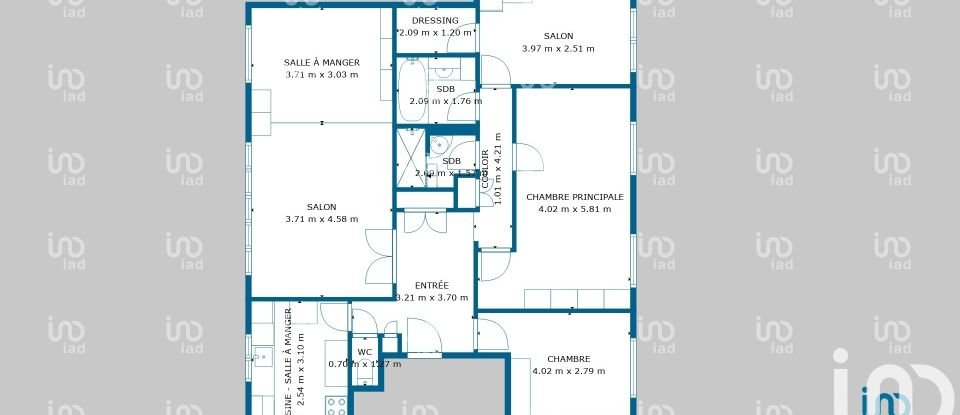 Apartment 6 rooms of 107 m² in Sceaux (92330)