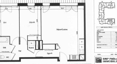 Appartement 3 pièces de 66 m² à Bron (69500)