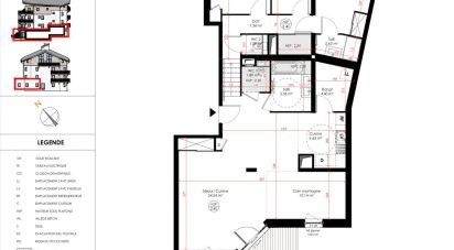 Appartement 3 pièces de 98 m² à Huez (38750)