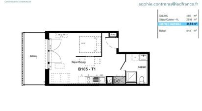 Appartement 1 pièce de 32 m² à Biscarrosse (40600)