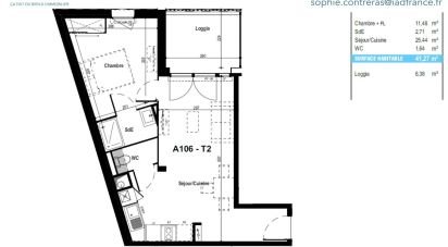 Appartement 2 pièces de 41 m² à Biscarrosse (40600)